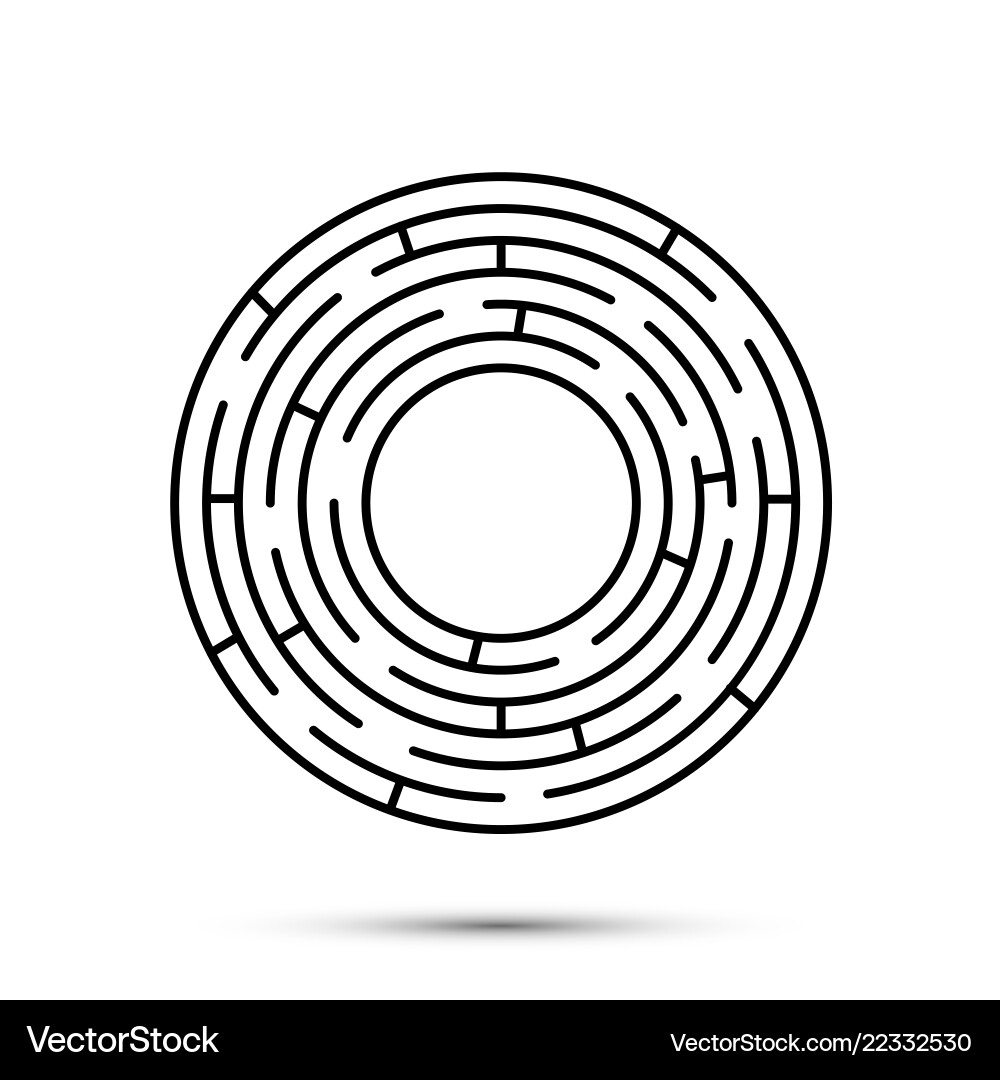 Labyrinth icon flat template design element Labyrinth icon flat template design element vector image