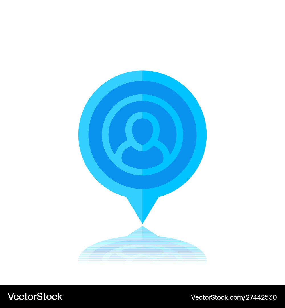 Man on pin map pointer icon Vector Image