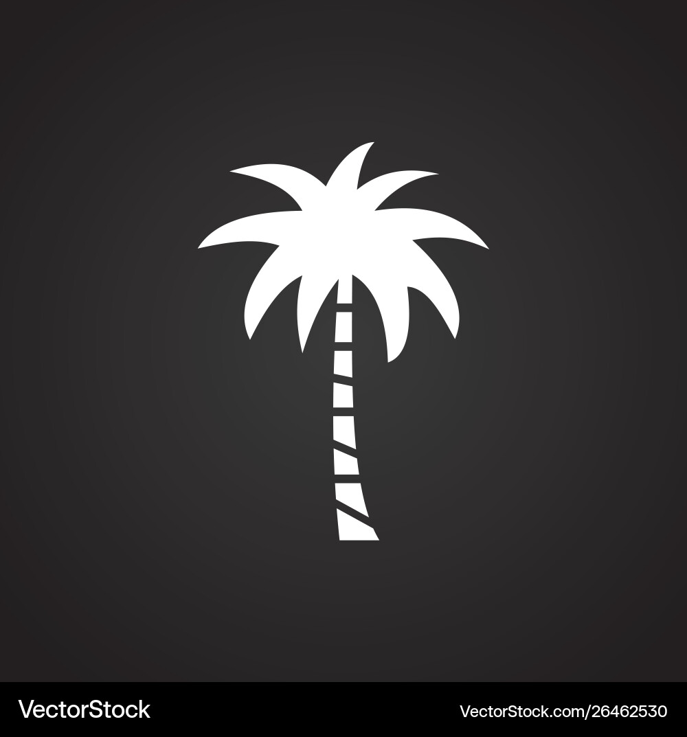 Palm tree icon on background for graphic and web Palm tree icon on background for graphic and web vector image