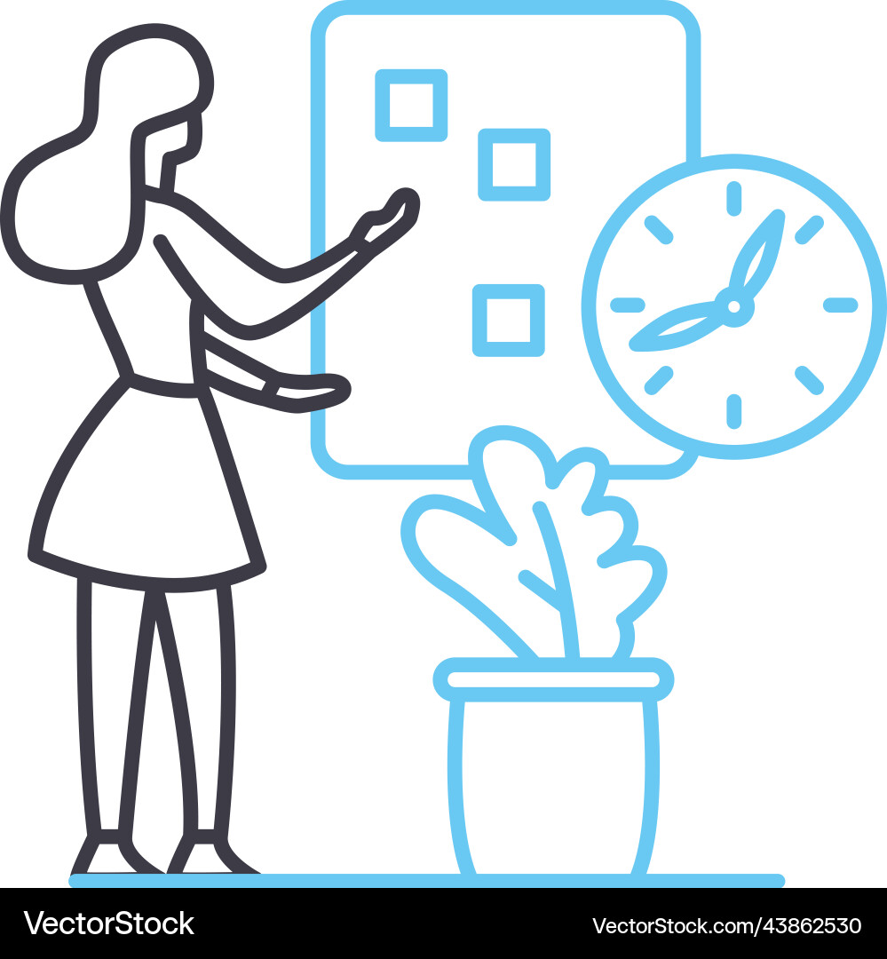 Project tasks line icon outline symbol Project tasks line icon outline symbol vector image