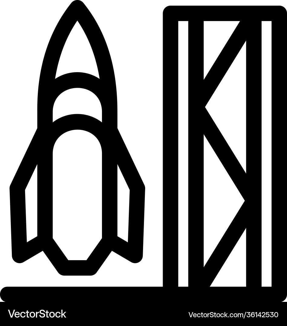 Rocket icon or logo isolated sign symbol Rocket icon or logo isolated sign symbol vector image