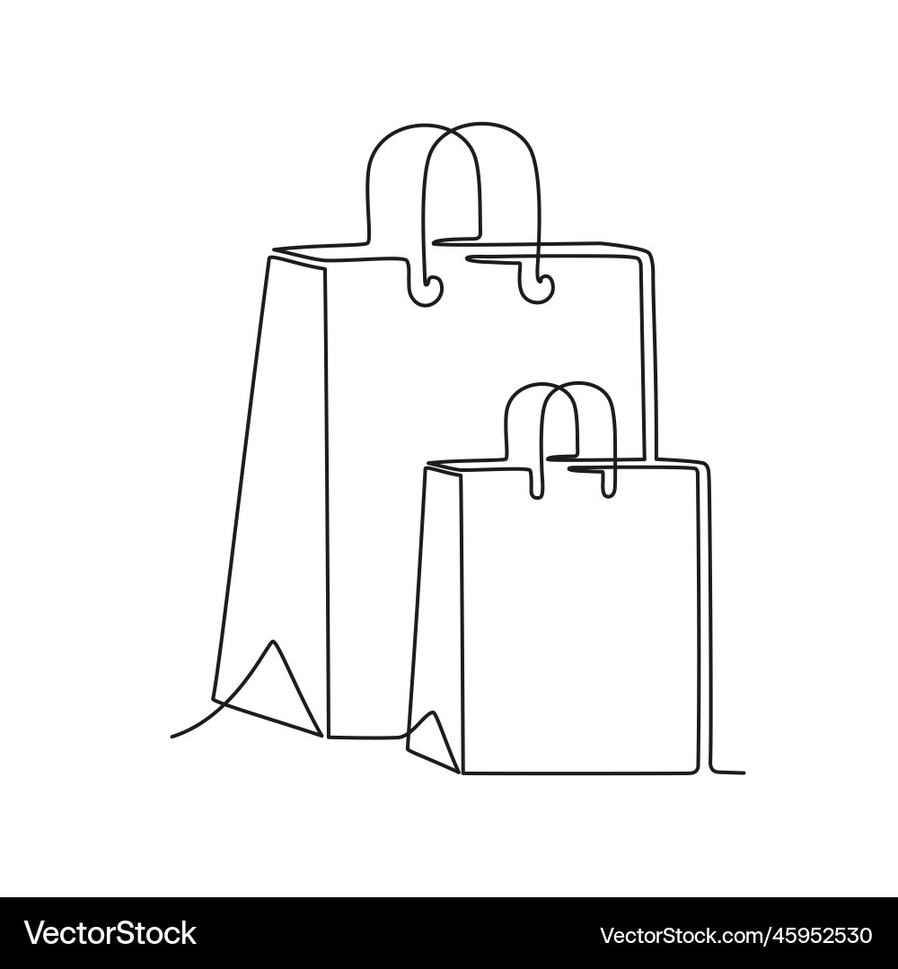 Shopping paper bag with handle template – Royalty-Free Vector | VectorStock, image size:1000x1080