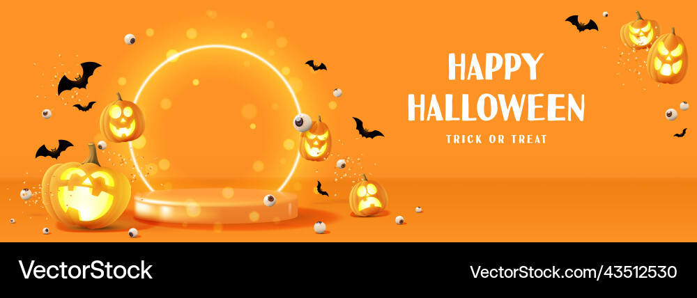 Spooky Halloween Banner vector image