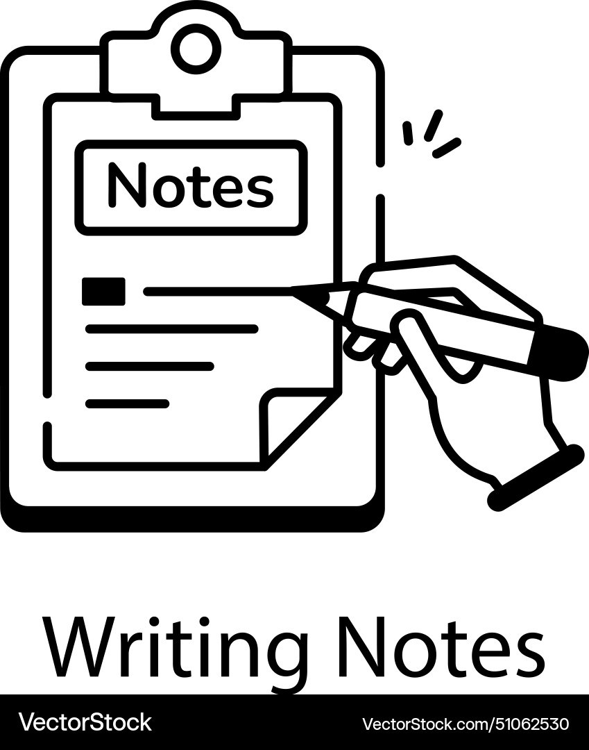 Webcontent writing linear icons Royalty Free Vector Image