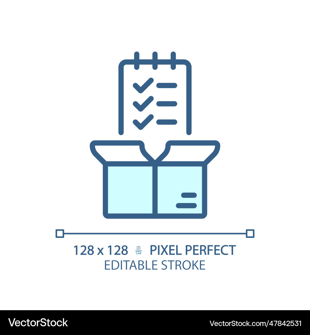 2d customizable quality control linear icon 2d customizable quality control linear icon vector image