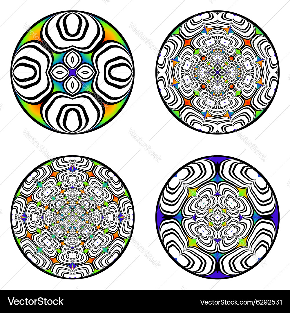 A set of design circle elements vector image