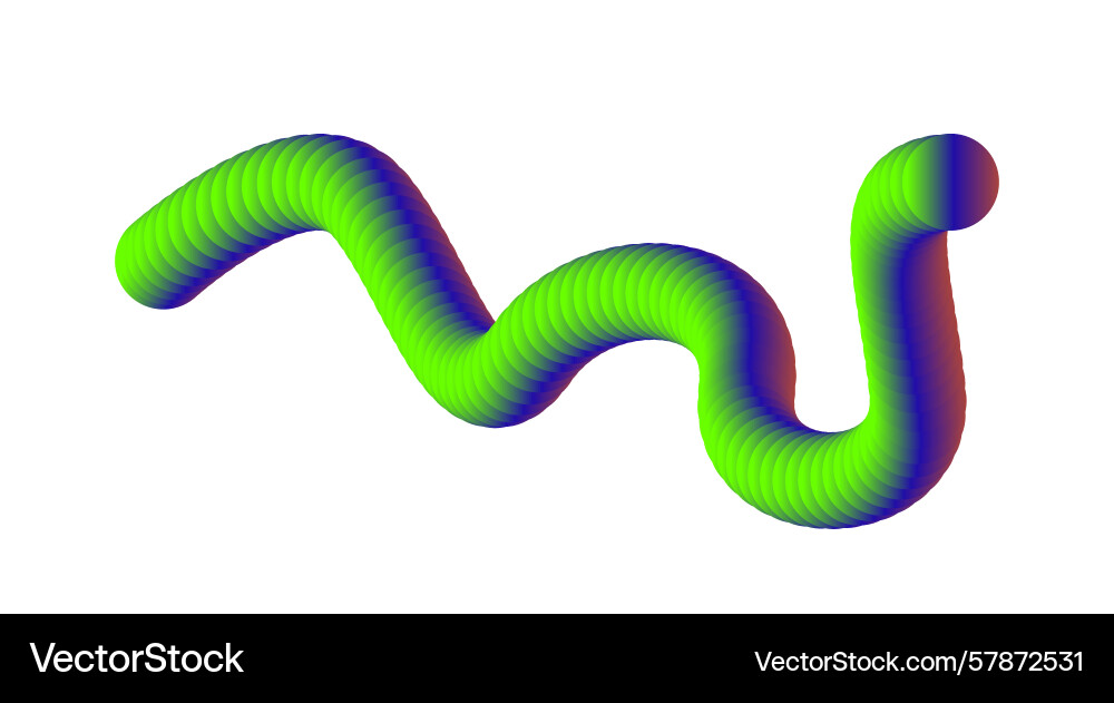 Blend flowing 3d smooth green color abstract Vector Image