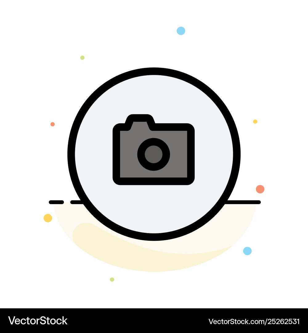 Camera image basic ui abstract flat color icon Vector Image
