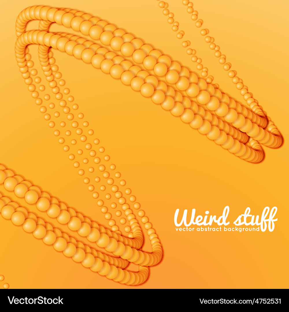 Chain of spheres with soft shadows in form vector image