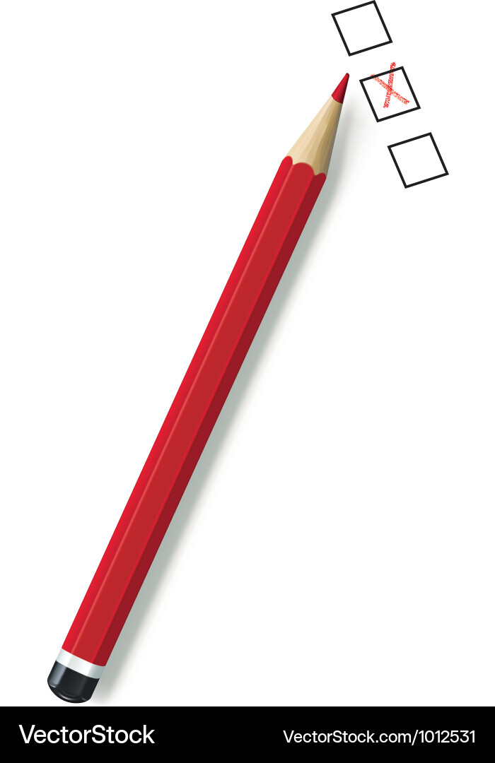 Checklist with Pencil - Task List vector image