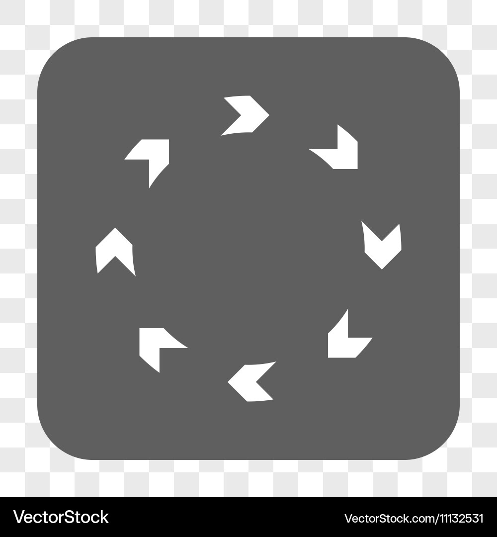 Circulation rounded square button vector image