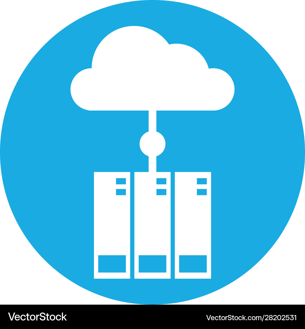 Cloud computing data isolated icon vector image