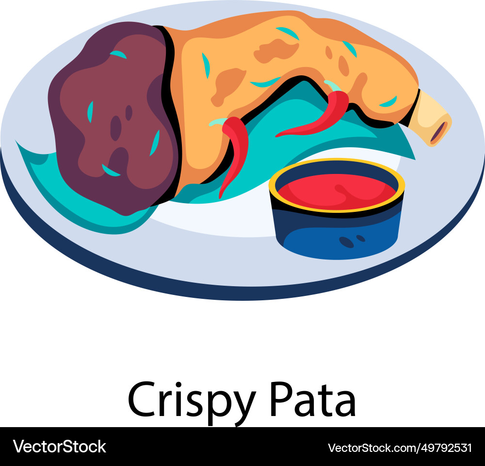 Crispy pata Royalty Free Vector Image - VectorStock