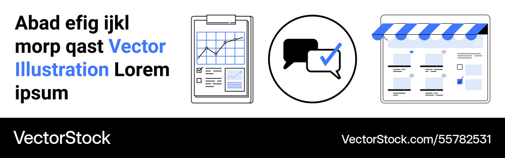 E-commerce analysis with graph chat support E-commerce analysis with graph chat support vector image
