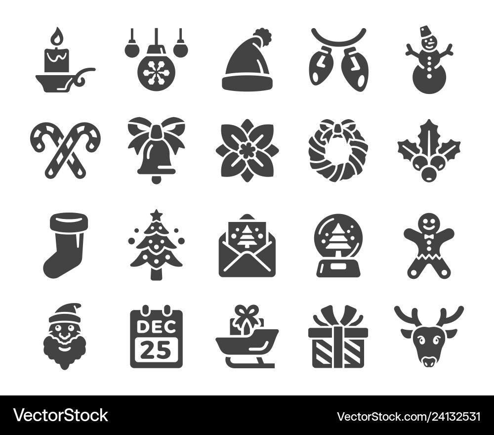 Merry christmas icon Merry christmas icon vector image