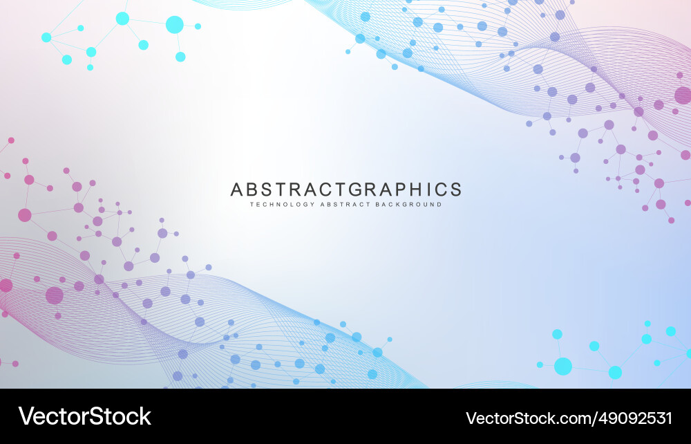 Modern science background with lines dots Modern science background with lines dots vector image