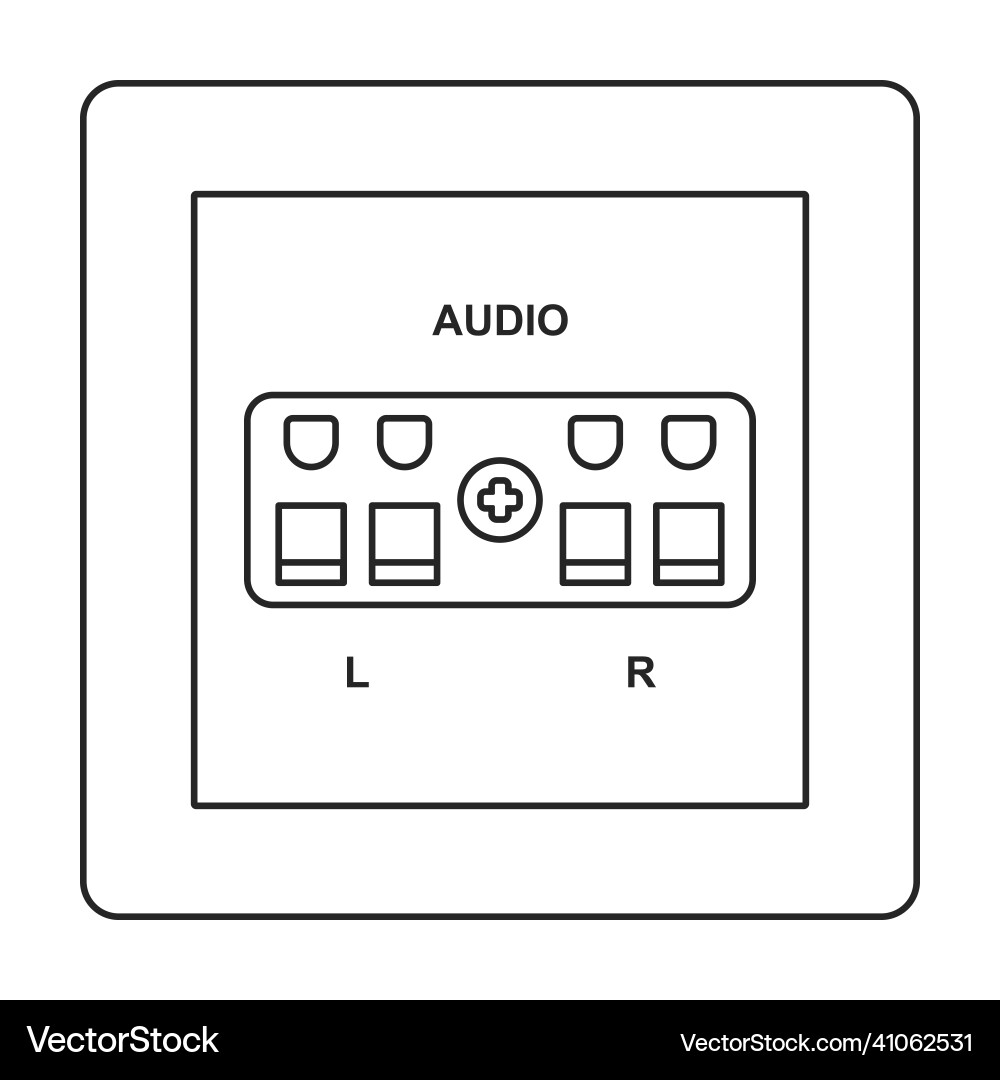 Socket of switch iconoutline icon Socket of switch iconoutline icon Vector Image
