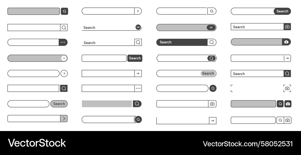Suche bar ui web interface mit Eingabefeld Suche bar ui web interface mit Eingabefeld Vektorbild