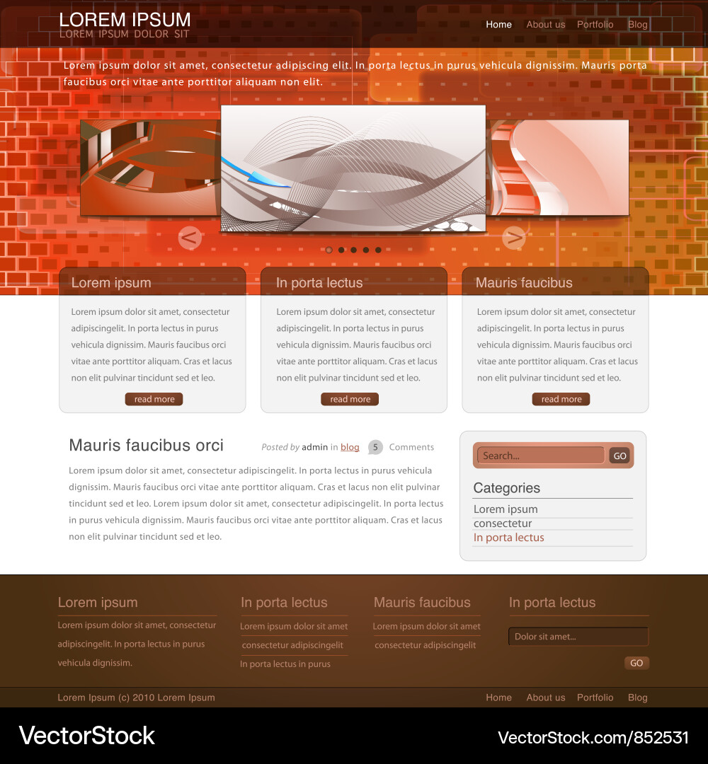 Website template Vector Image