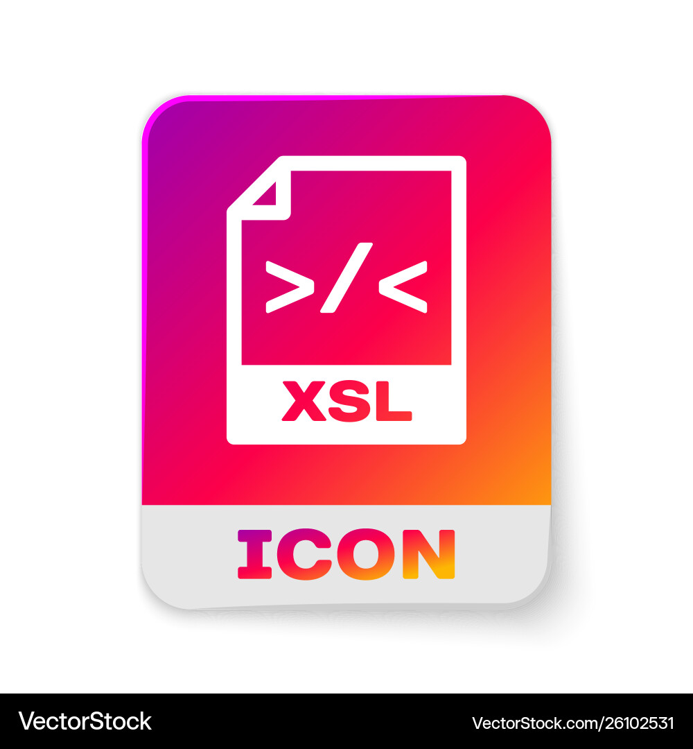 White xsl file document icon download button White xsl file document icon download button Vector Image