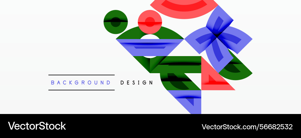 Abstract geometric shapes overlap colors include vector image