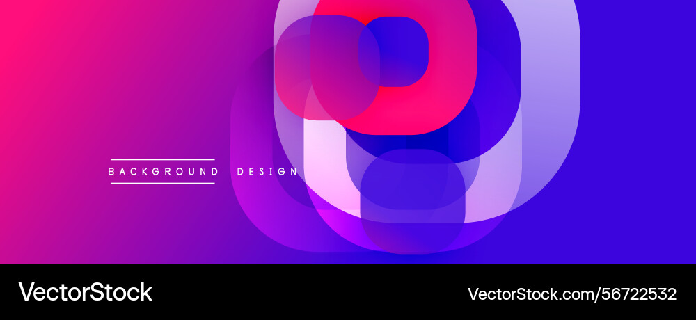 Abstract vibrant design features overlapping Vector Image