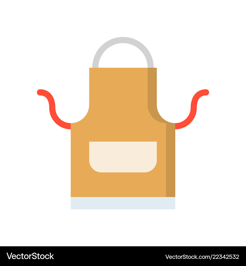 Apron kitchen and cooking icon flat design vector image