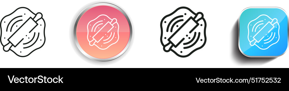 Baking icon thin linear regular and button style vector image