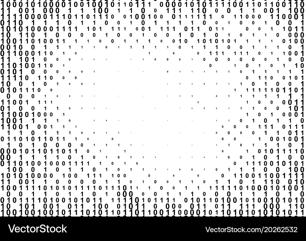 Binary Computer Code Halbton Muster vektorbild