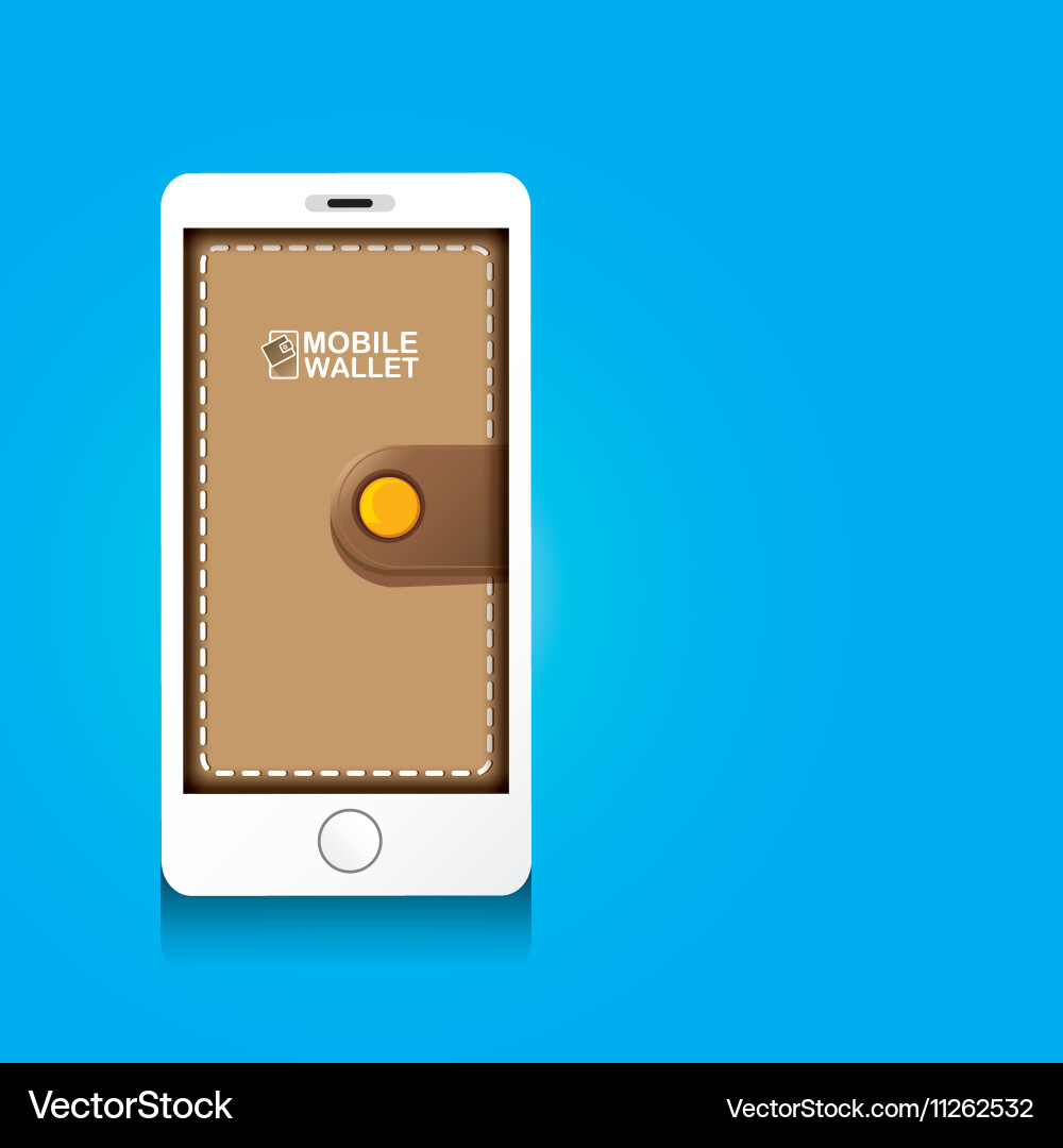 Digital mobile e wallet concept Vector Image