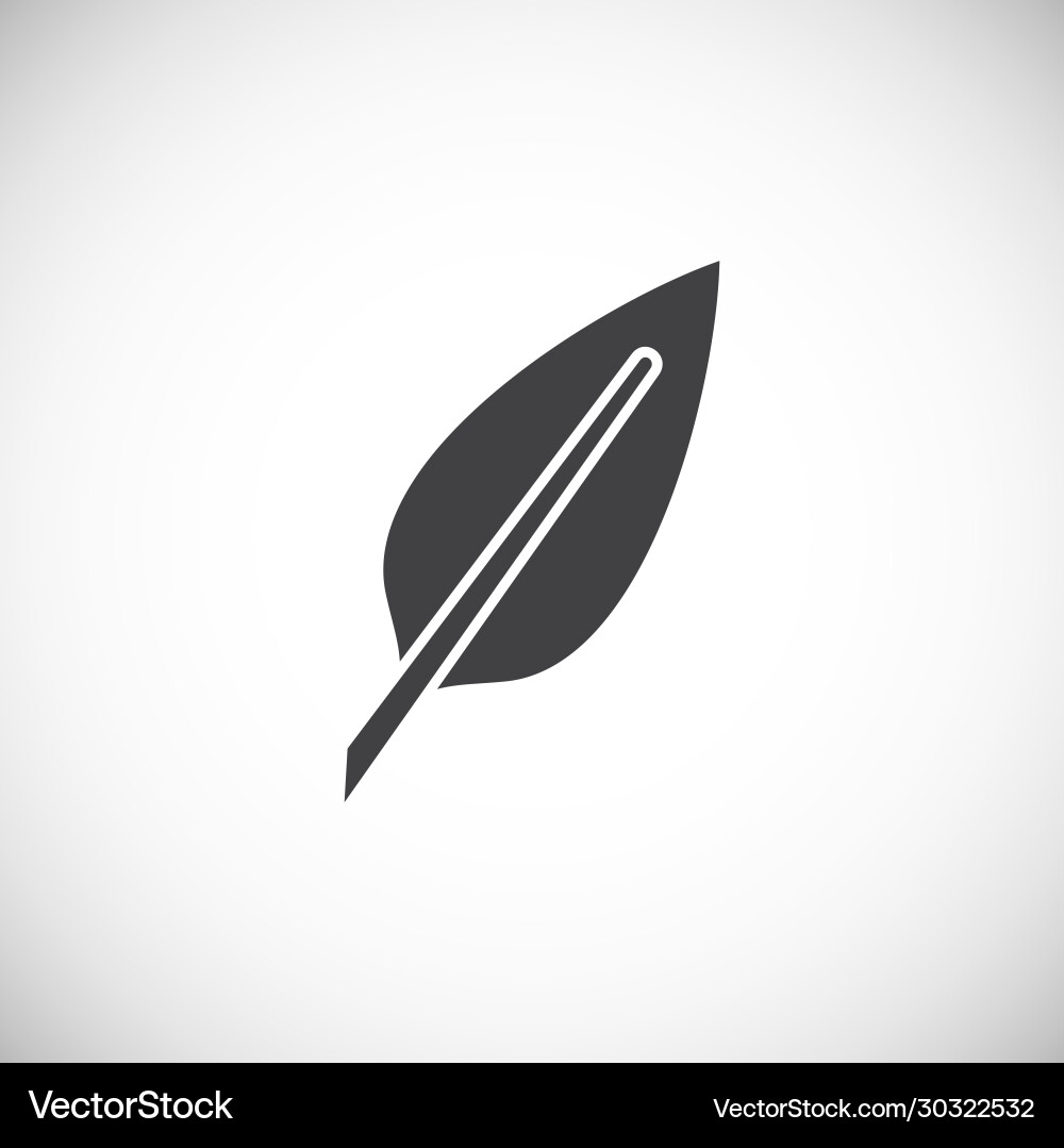 Feather icon on background for graphic and web Feather icon on background for graphic and web vector image
