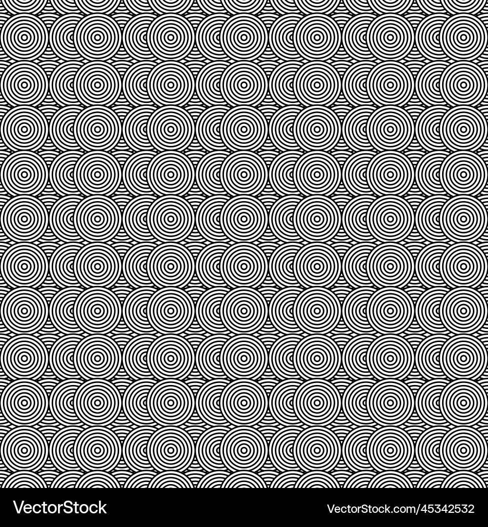 Geometric circle tracery background pattern vector image