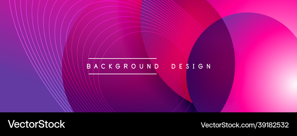 Gradient Circles Techno Background vector image
