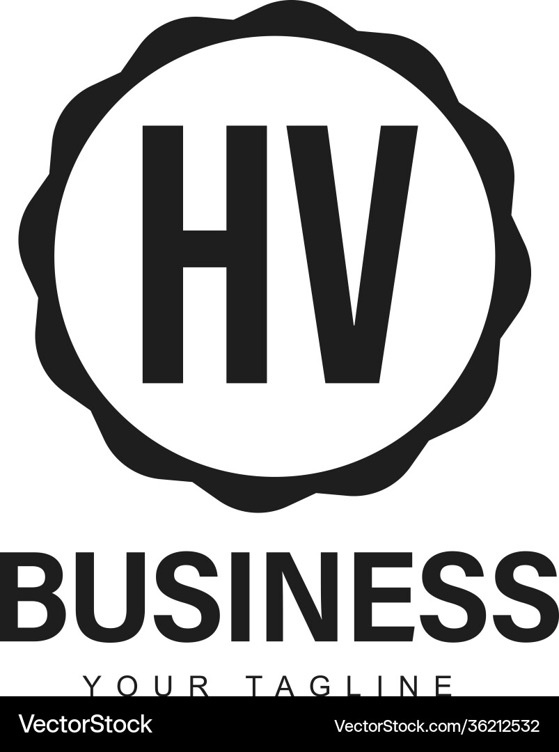 Hv initial a logo design with abstract style Hv initial a logo design with abstract style Vector Image