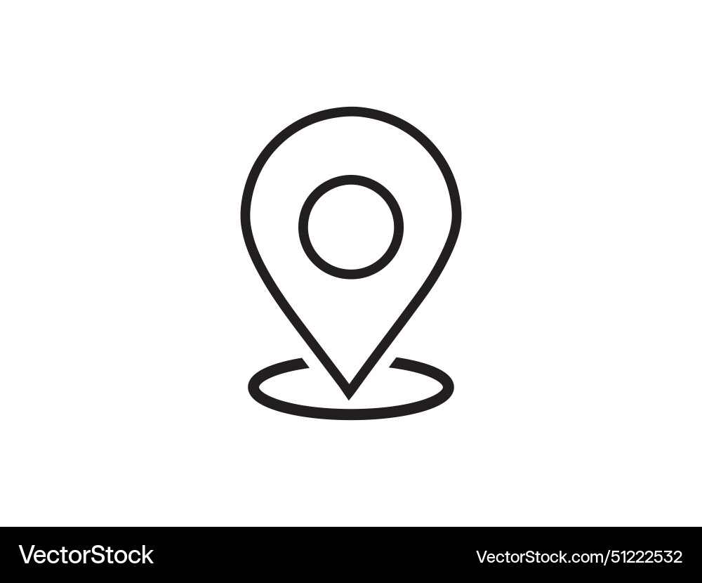 Location pin mark map web ui icon Vector Image