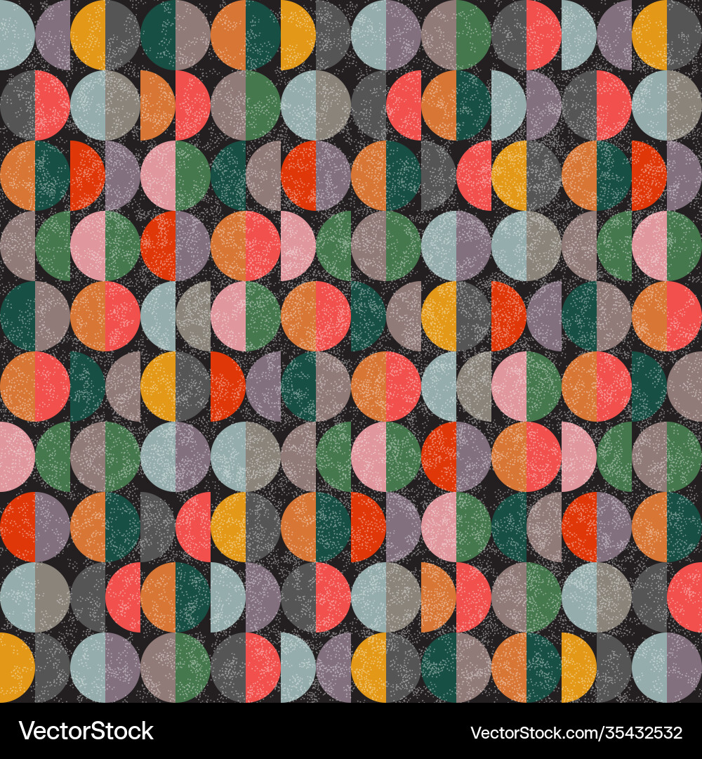 Modern abstract geometric pattern with semicircles vector image