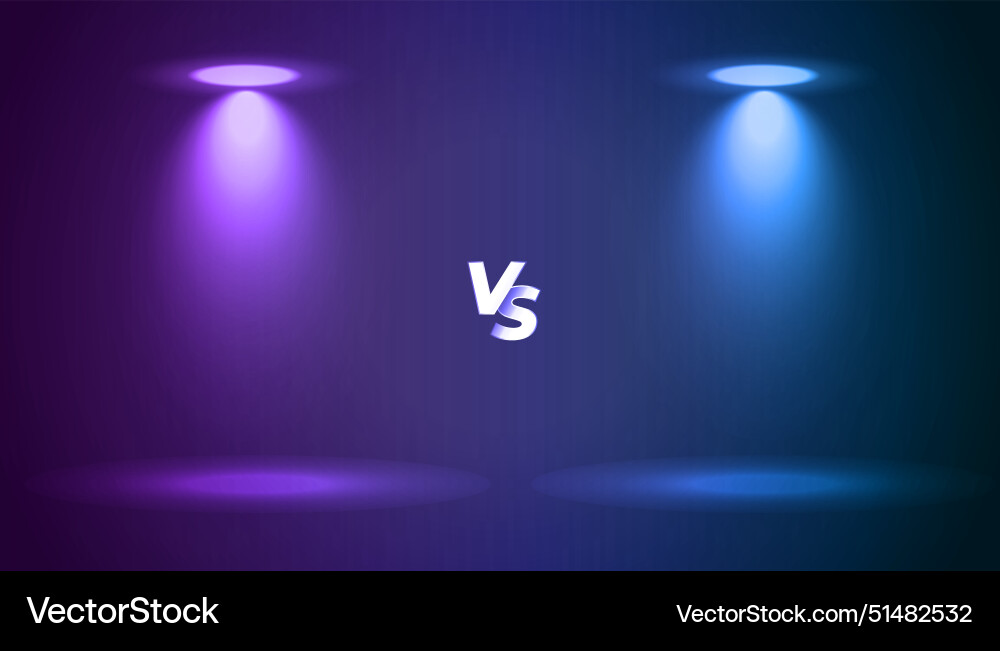 Modern versus vs comparison banner with spot Vector Image