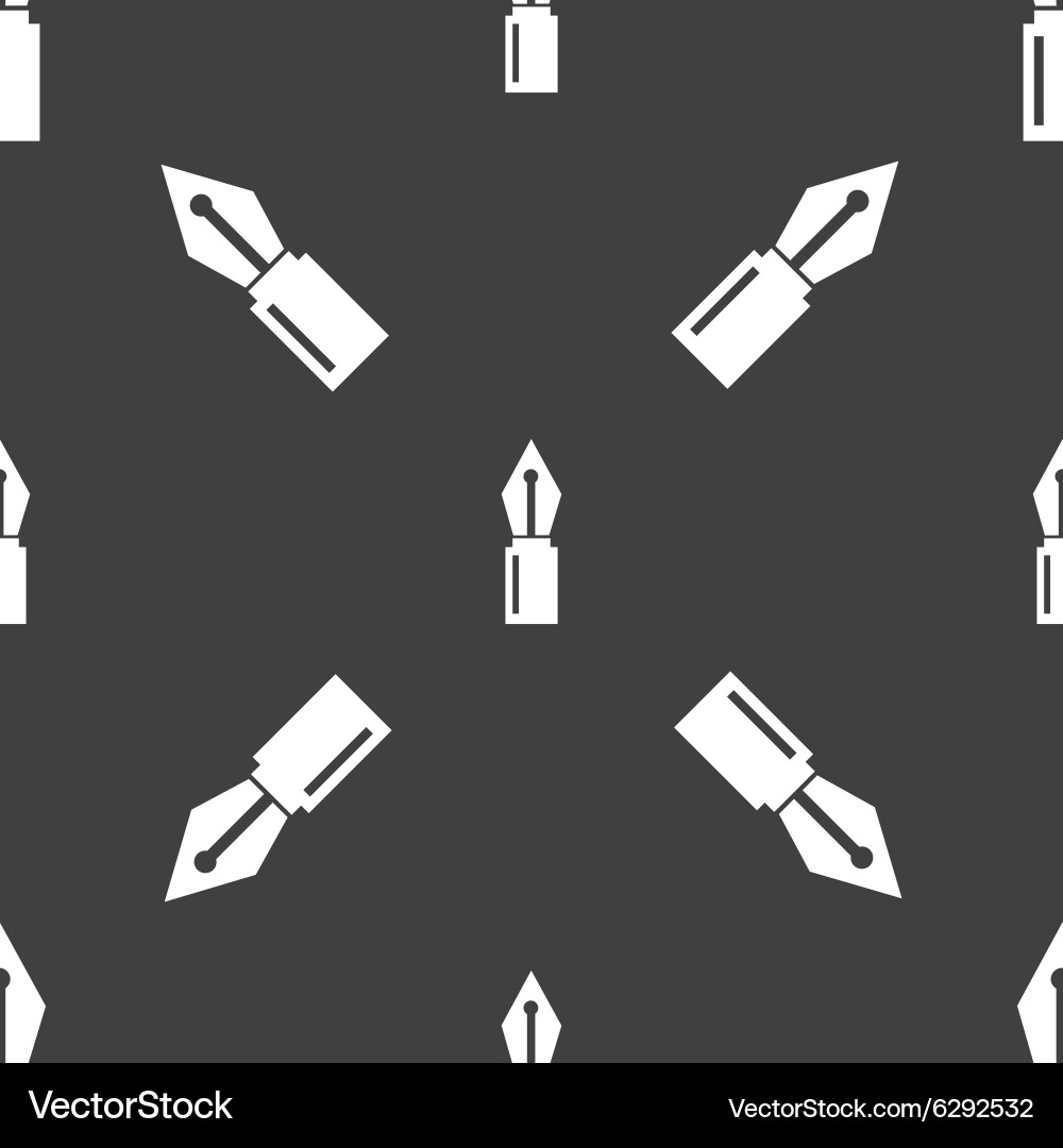 Pen sign icon edit content button seamless pattern vector image