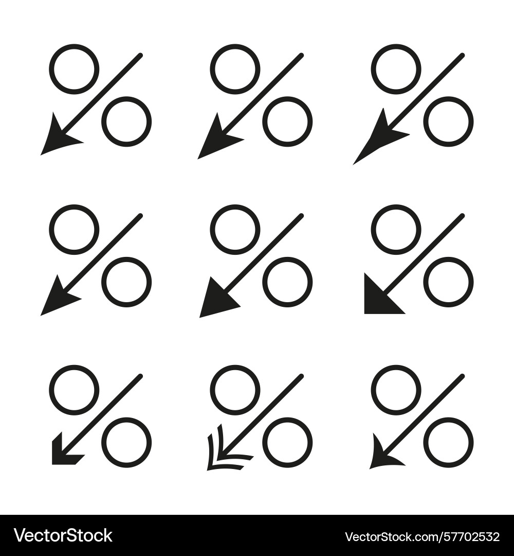 Percent symbol grid arrow indicator pattern Percent symbol grid arrow indicator pattern vector image
