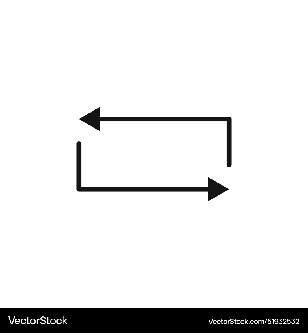 Rotating arrows repeat icon for synchronization Vector Image