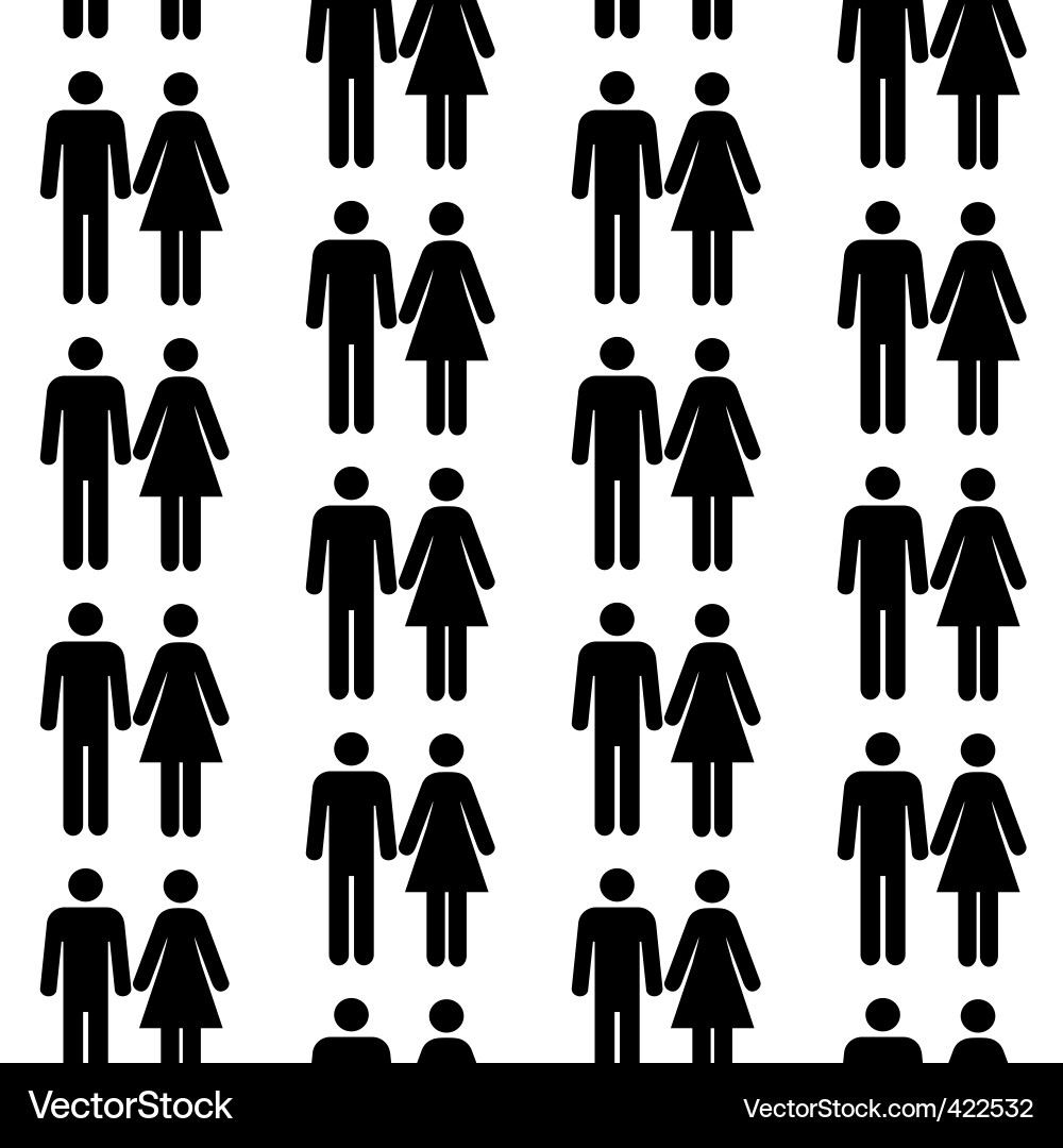 Silhouettes Pattern – People Collection vector image