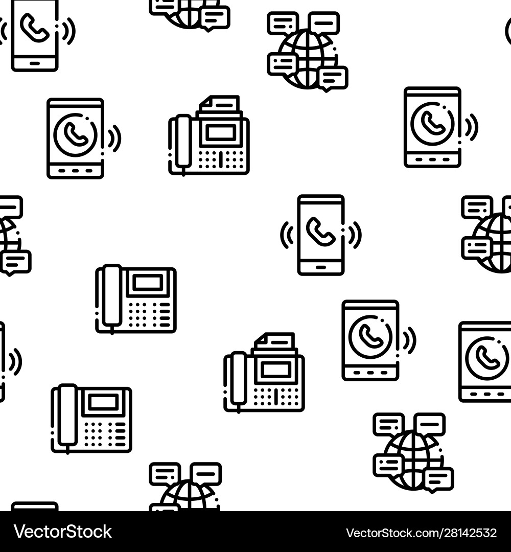 Voip calling system seamless pattern Voip calling system seamless pattern vector image