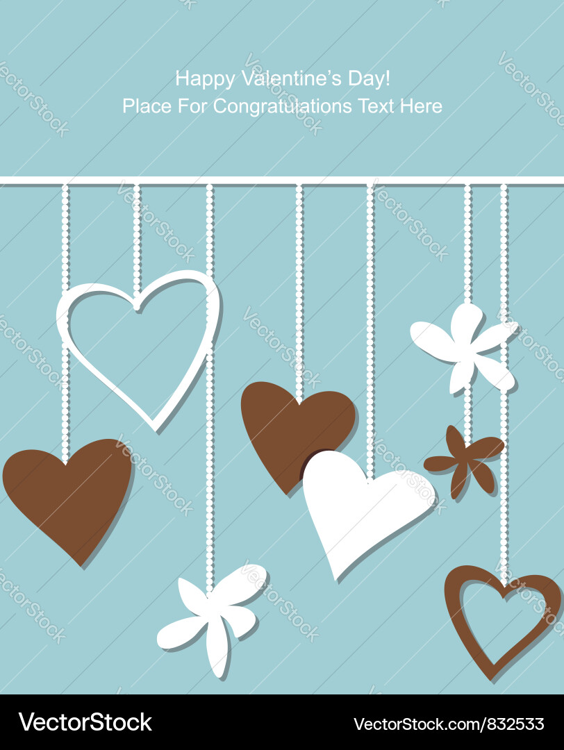 Hearts on strings Vector Image