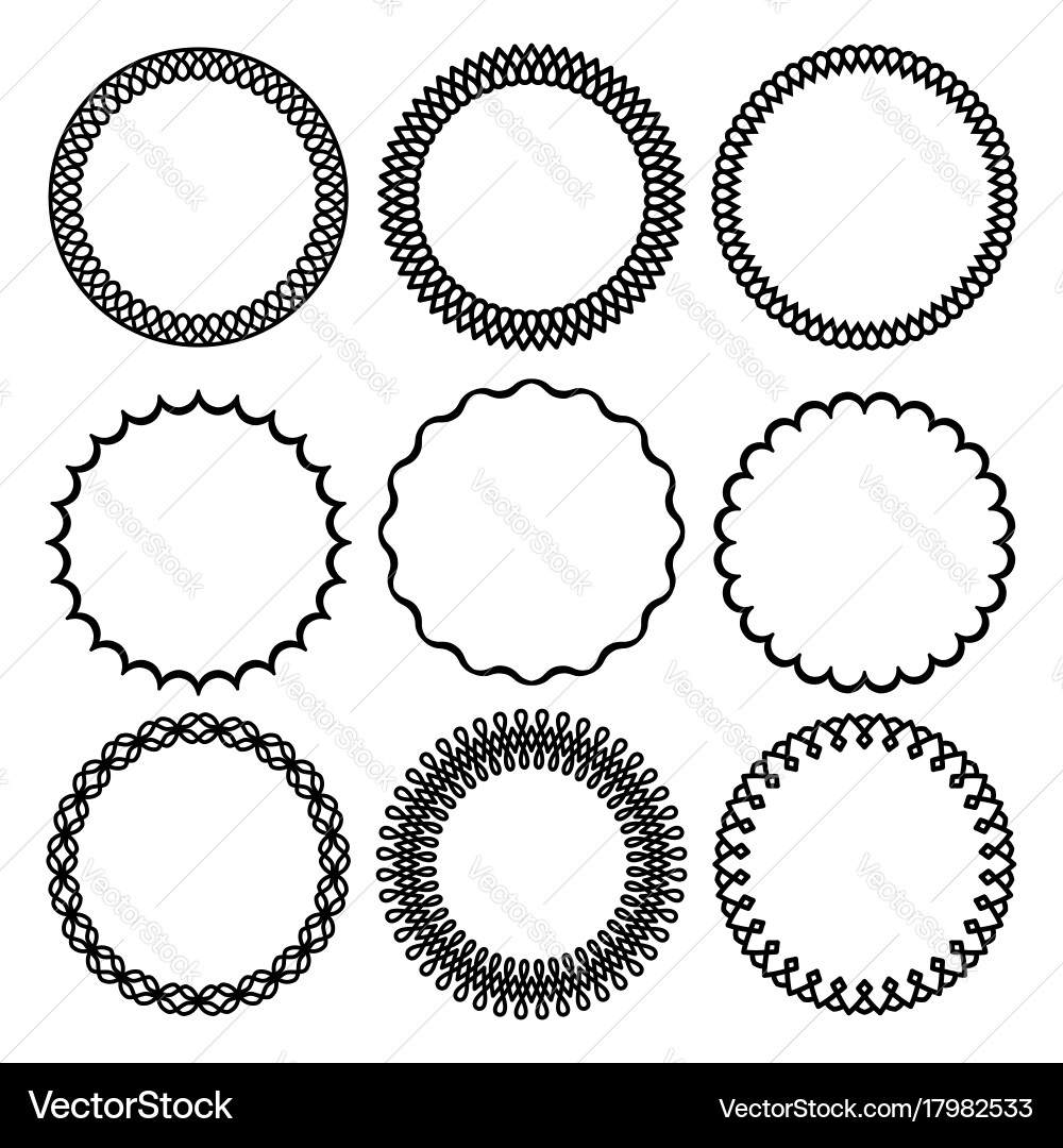 Intertwined Round Frames vector image