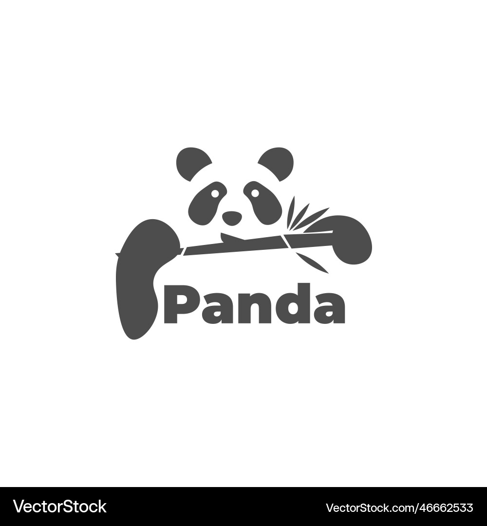 Lazy panda in a bamboo Lazy panda in a bamboo vector image