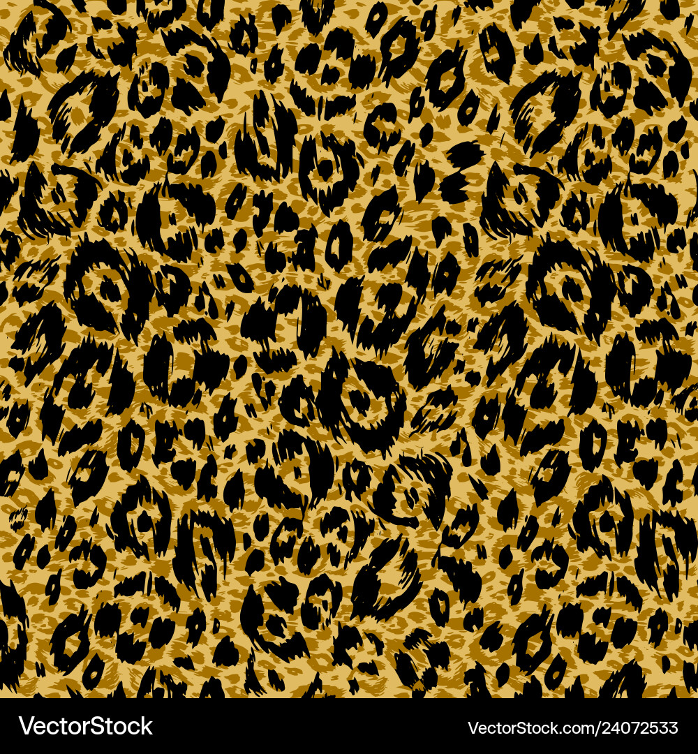 Leopard Print Seamless Pattern Vector Image