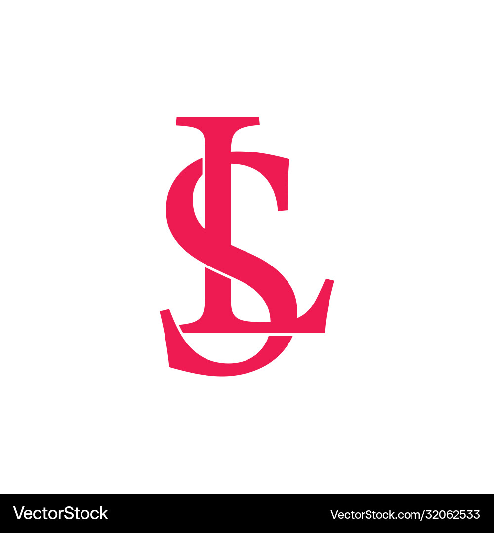Letter sl linked overlapping monogram logo Vector Image