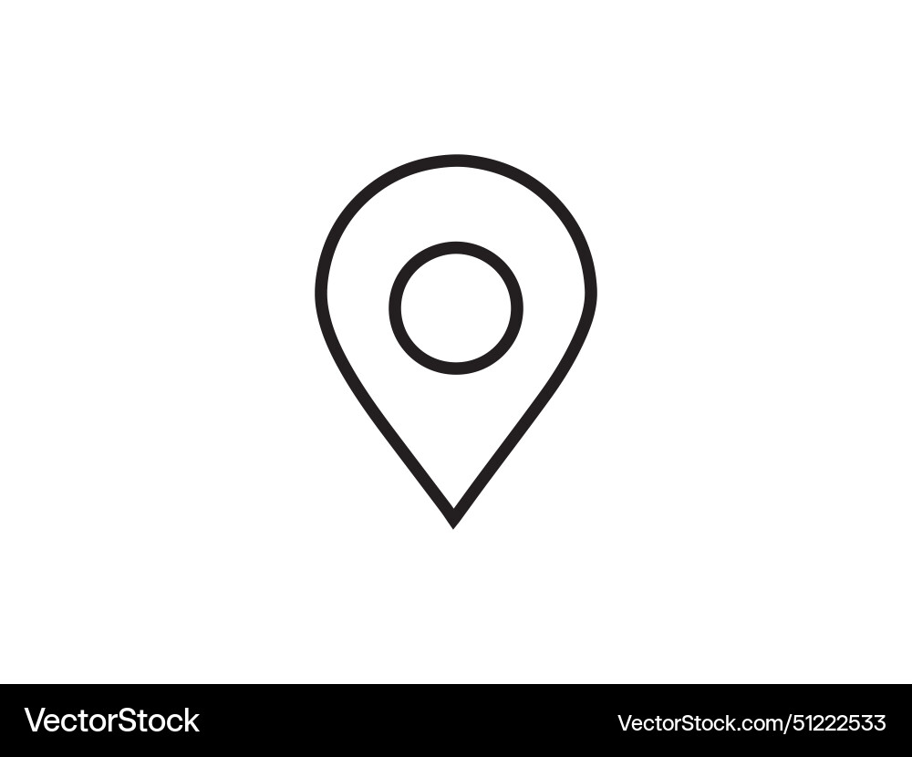 Location pin mark map web ui icon Vector Image