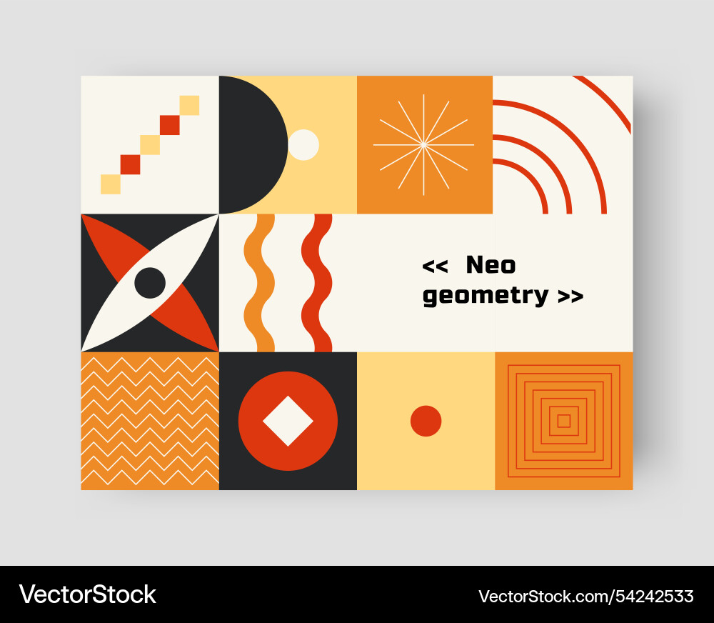 Neo geometry different geometric forms background Neo geometry different geometric forms background vector image