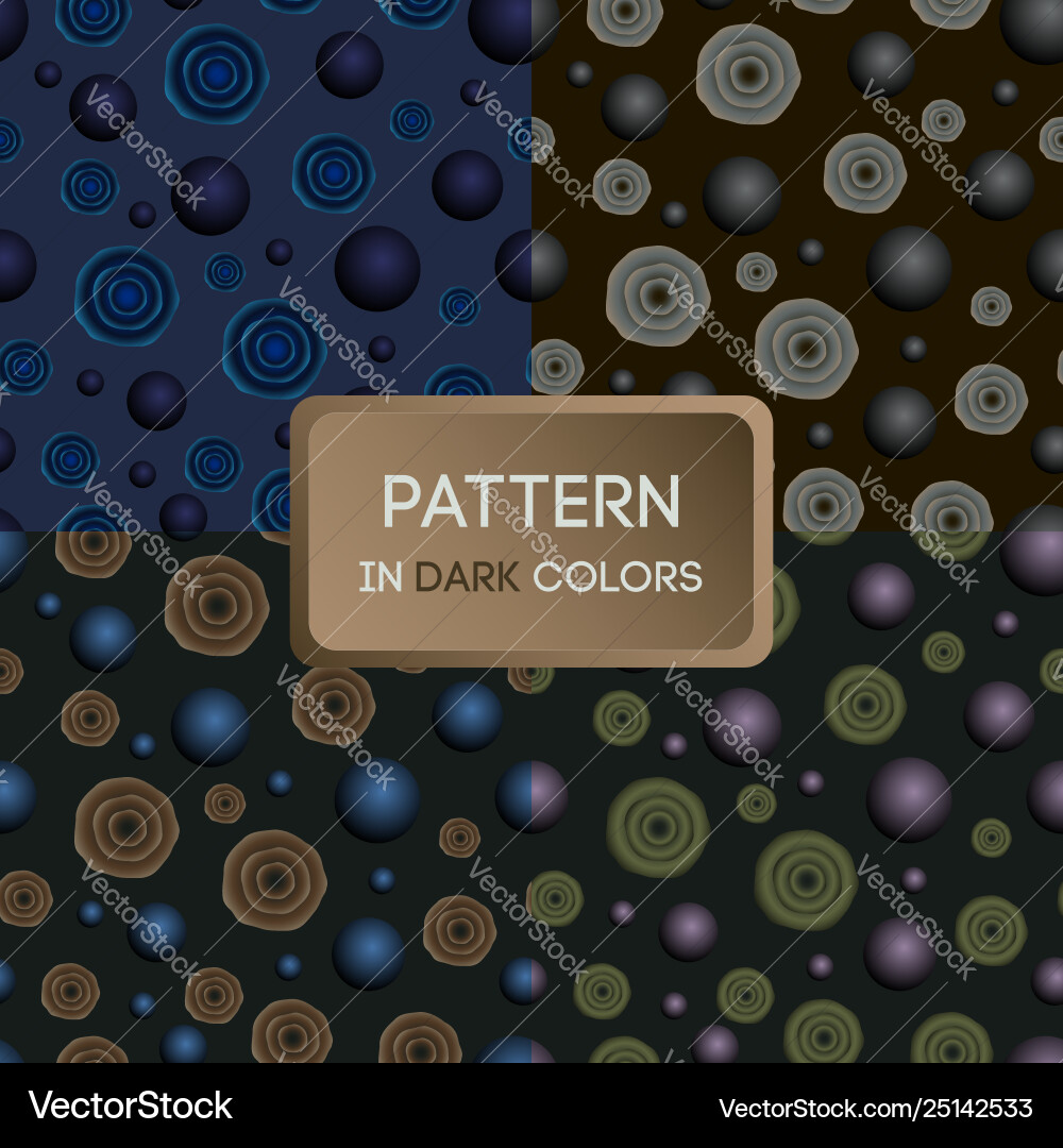 Pattern 02 a set patterns in dark colors Pattern 02 a set patterns in dark colors vector image